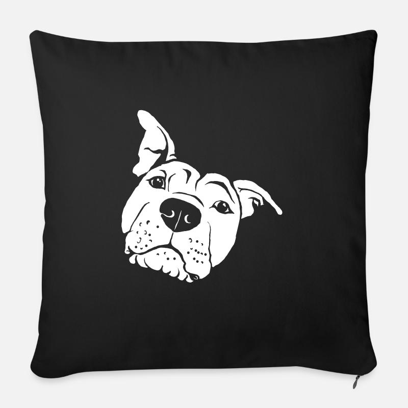 American Staffordshire Terrier - Sofakissenbezug 45 x 45 cm - Schwarz