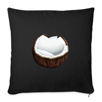 Coconut Coconut Coconut Fruit - Sofa pillowcase 17,3'' x 17,3'' (45 x 45 cm) - black - Front