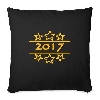 Witzig 2017 - Sofakissenbezug 45 x 45 cm - Schwarz - Vorne