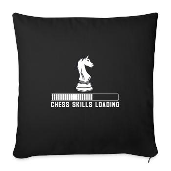 Lusitger Schachspieler Spruch I Schach - Sofakissenbezug 45 x 45 cm - Schwarz - Vorne