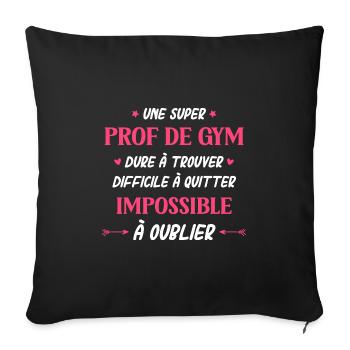 Super prof de gym - Housse de coussin décorative 45 x 45 cm - noir - Devant