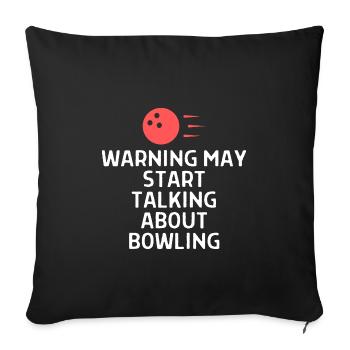 Bowling Dictons Bowling Bowler Skittles Cadeau - Housse de coussin décorative 45 x 45 cm - noir - Devant