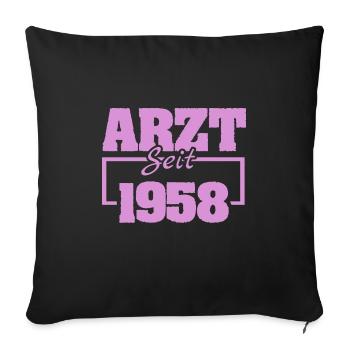 Dermatologe 1958 - Sofakissenbezug 45 x 45 cm - Schwarz - Vorne