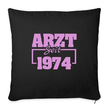 1974 - Sofakissenbezug 45 x 45 cm - Schwarz - Vorne