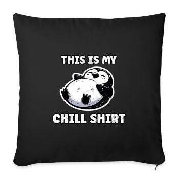 Chemise de nuit drôle Chemise de nuit pingouin Sommeil - Housse de coussin décorative 45 x 45 cm - noir - Devant