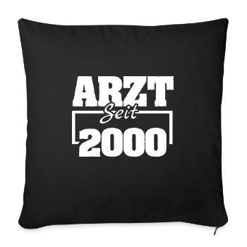 Occupational Physicians 2000 - Sofa pillowcase 17,3'' x 17,3'' (45 x 45 cm) - black - Front