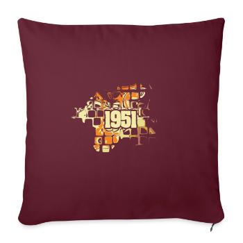 Le pouvoir des fleurs 1951 - Housse de coussin décorative 45 x 45 cm - bordeaux - Devant