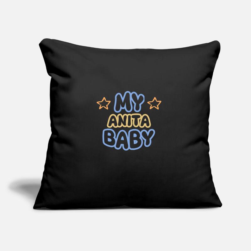 Anita as a given name Sofa pillowcase 17,3'' x 17,3'' (45 x 45 cm)