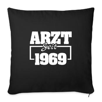 Occupational physician 1969 - Sofa pillowcase 17,3'' x 17,3'' (45 x 45 cm) - black - Front