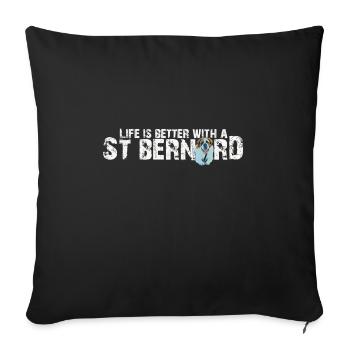 St Bernard - Sofa pillowcase 17,3'' x 17,3'' (45 x 45 cm) - black - Front