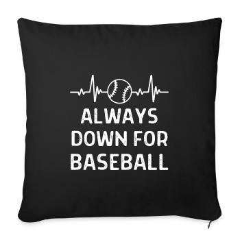 Baseball Spieler Baseball Sprüche Geschenk - Sofakissenbezug 45 x 45 cm - Schwarz - Vorne