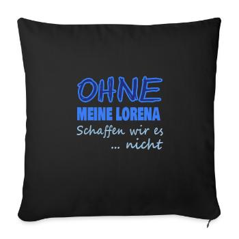 Muttertag Lorena - Sofakissenbezug 45 x 45 cm - Schwarz - Vorne