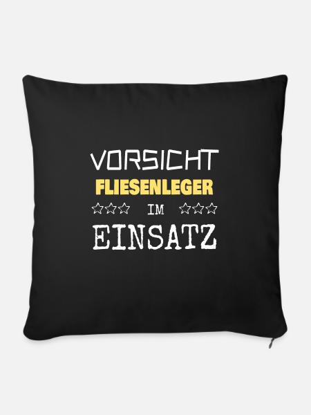 Berufung Fliesenleger - Sofakissenbezug 45 x 45 cm - Schwarz