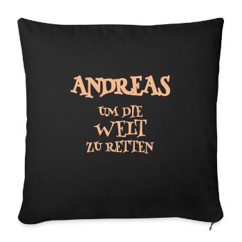 Helper Andreas - Sofa pillowcase 17,3'' x 17,3'' (45 x 45 cm) - black - Front