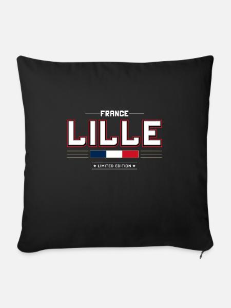 Lille - Sofakissenbezug 45 x 45 cm - Schwarz