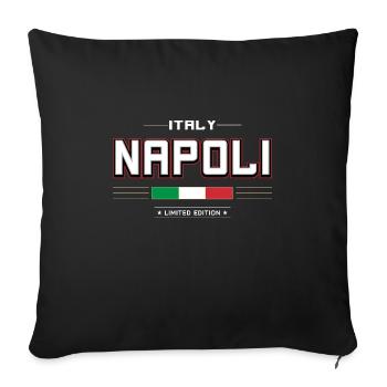 NAPOLI - Housse de coussin décorative 45 x 45 cm - noir - Devant