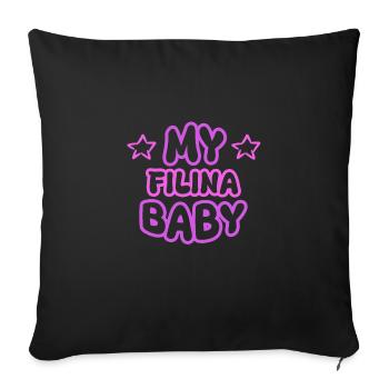 Filina comme prénom - Housse de coussin décorative 45 x 45 cm - noir - Devant