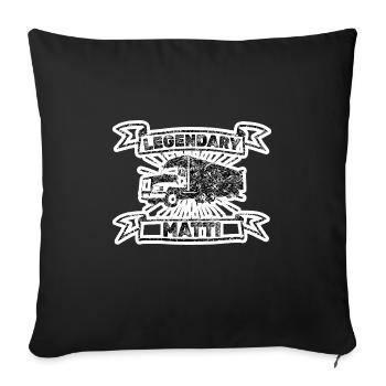 Prénom Matti - Housse de coussin décorative 45 x 45 cm - noir - Devant