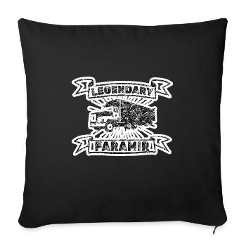 Gift for Faramir - Sofa pillowcase 17,3'' x 17,3'' (45 x 45 cm) - black - Front