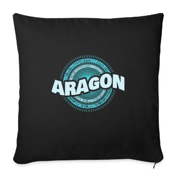 Aragon as a gift idea - Sofa pillowcase 17,3'' x 17,3'' (45 x 45 cm) - black - Front