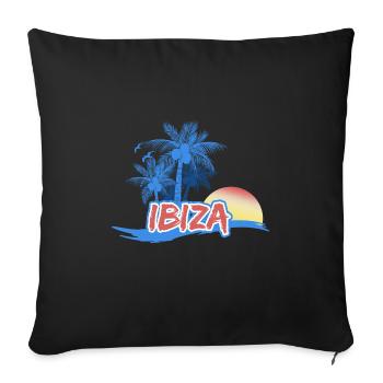 Ibiza Beach - Sofa pillowcase 17,3'' x 17,3'' (45 x 45 cm) - black - Front
