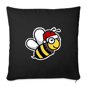 Christmas sweet bee Santa Claus - Sofa pillowcase 17,3'' x 17,3'' (45 x 45 cm) - black - Front