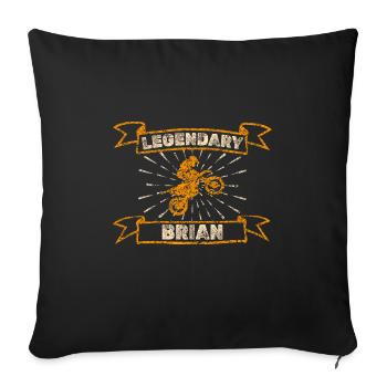Biker Brian - Sofakissenbezug 45 x 45 cm - Schwarz - Vorne