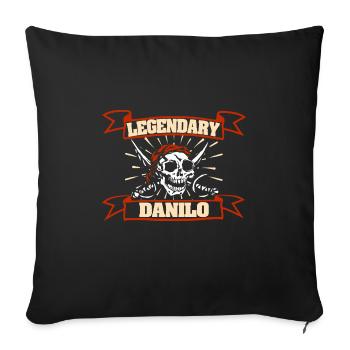 Pirate Danilo - Sofa pillowcase 17,3'' x 17,3'' (45 x 45 cm) - black - Front