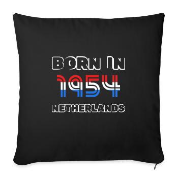 Pays-Bas 1954 - Housse de coussin décorative 45 x 45 cm - noir - Devant