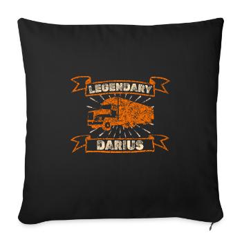 Camion Darius - Housse de coussin décorative 45 x 45 cm - noir - Devant