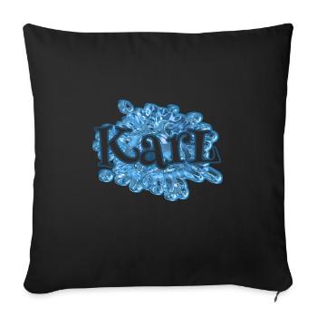 Drops of water for Karl Karl Name - Sofa pillowcase 17,3'' x 17,3'' (45 x 45 cm) - black - Front