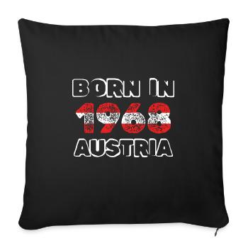 Austria 1968 - Sofa pillowcase 17,3'' x 17,3'' (45 x 45 cm) - black - Front