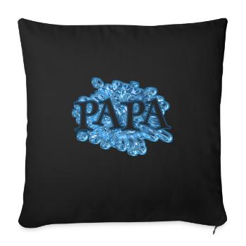 Papa Papa - Housse de coussin décorative 45 x 45 cm - noir - Devant