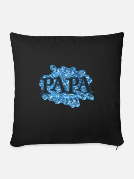 papa papa - Sofakissenbezug 45 x 45 cm - Schwarz