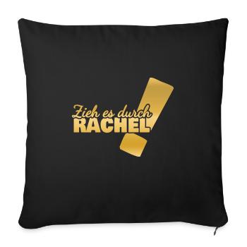 Geschenk für Rachel - Sofakissenbezug 45 x 45 cm - Schwarz - Vorne
