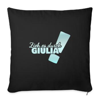 Giulia als Vorname - Sofakissenbezug 45 x 45 cm - Schwarz - Vorne