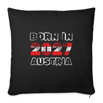 2027 - Sofa pillowcase 17,3'' x 17,3'' (45 x 45 cm) - black - Front