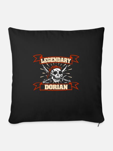 Fasching Dorian - Sofakissenbezug 45 x 45 cm - Schwarz