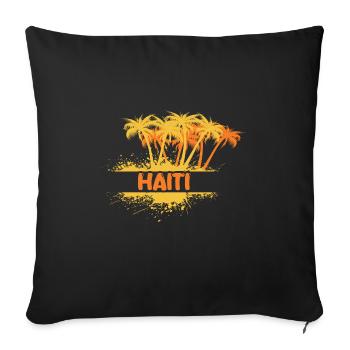 Haiti - Sofa pillowcase 17,3'' x 17,3'' (45 x 45 cm) - black - Front