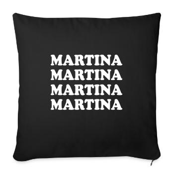 Name Martina - Sofa pillowcase 17,3'' x 17,3'' (45 x 45 cm) - black - Front