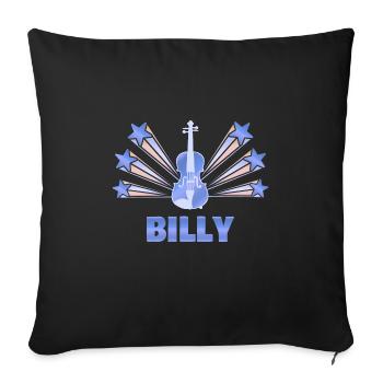 Billy als Musikinstrument - Sofakissenbezug 45 x 45 cm - Schwarz - Vorne