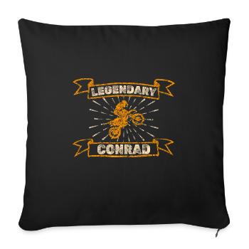 Gift for Conrad - Sofa pillowcase 17,3'' x 17,3'' (45 x 45 cm) - black - Front