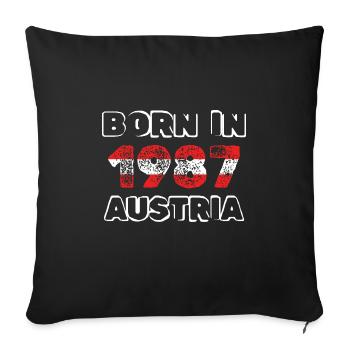 Austria 1987 - Sofa pillowcase 17,3'' x 17,3'' (45 x 45 cm) - black - Front