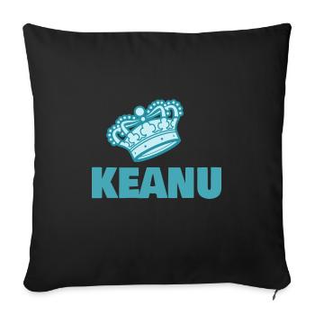 First name Keanu - Sofa pillowcase 17,3'' x 17,3'' (45 x 45 cm) - black - Front