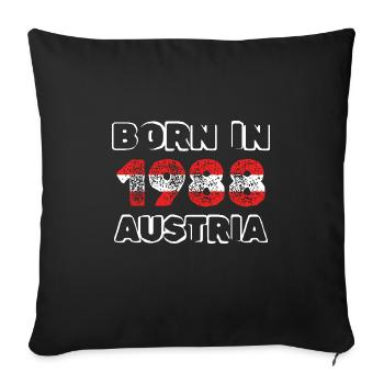 Autriche 1988 - Housse de coussin décorative 45 x 45 cm - noir - Devant