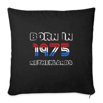 Pays-Bas 1975 - Housse de coussin décorative 45 x 45 cm - noir - Devant