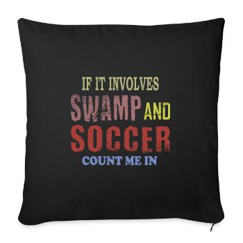 Soccer des marais - Housse de coussin décorative 45 x 45 cm - noir - Devant