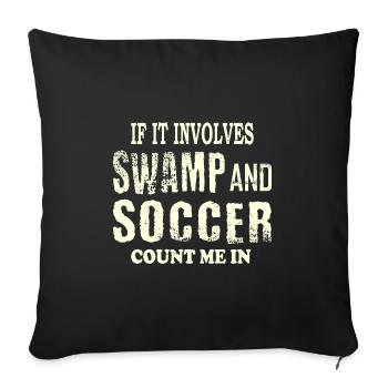 Soccer des marais - Housse de coussin décorative 45 x 45 cm - noir - Devant