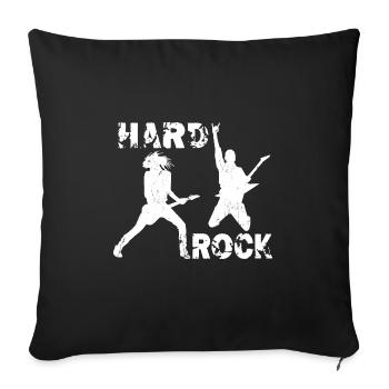 Hard Rock Gitarristen - Sofakissenbezug 45 x 45 cm - Schwarz - Vorne