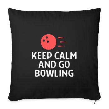 Bowling Sayings Bowling Bowler Skittles Gift - Sofa pillowcase 17,3'' x 17,3'' (45 x 45 cm) - black - Front